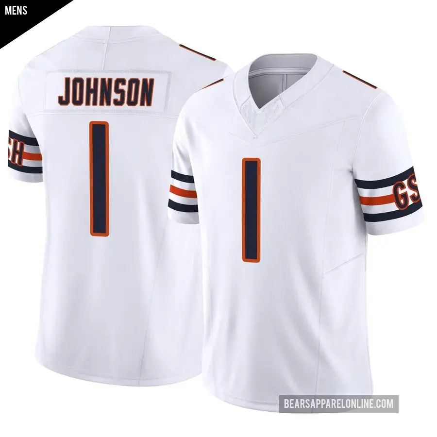 Men's Chicago Bears ＃1 Jaylon Johnson White Limited Vapor F.U.S.E. Jersey