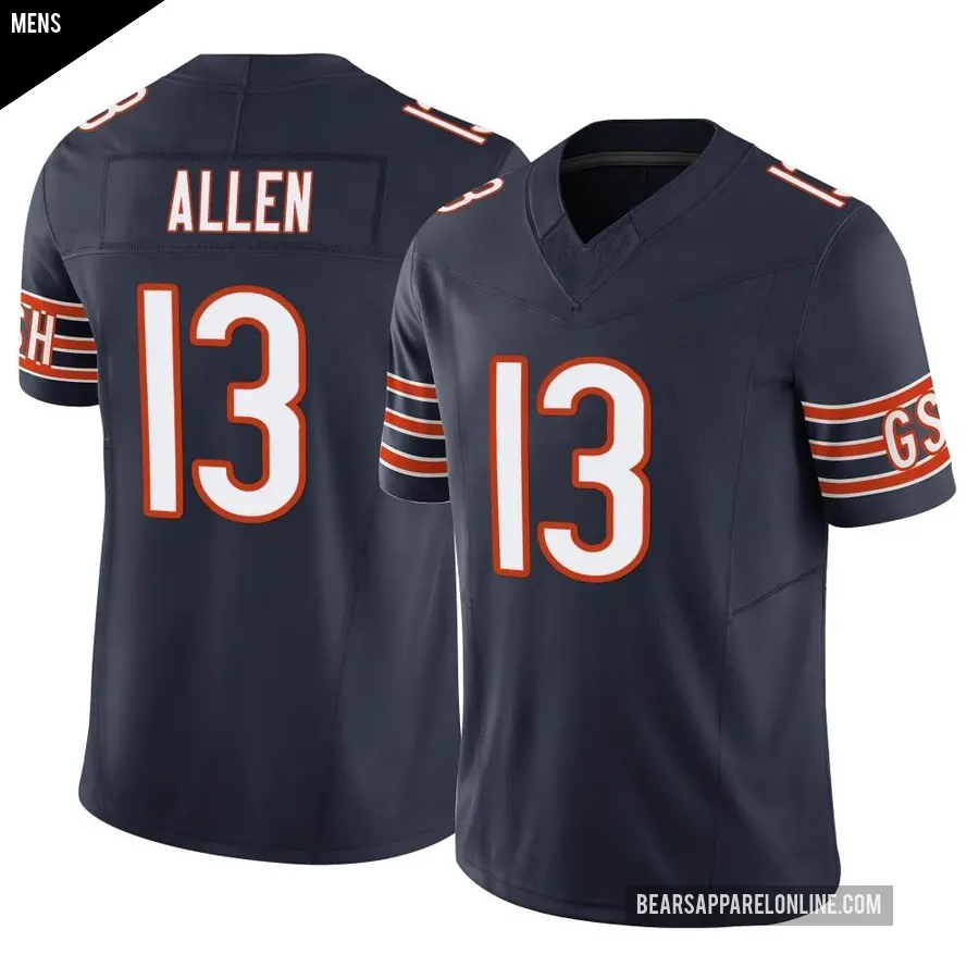Men's Chicago Bears ＃13 Keenan Allen Navy Limited Vapor F.U.S.E. Jersey