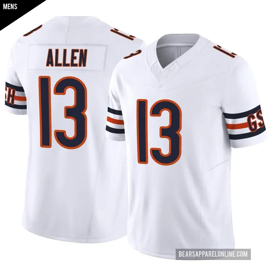 Men's Chicago Bears ＃13 Keenan Allen White Limited Vapor F.U.S.E. Jersey