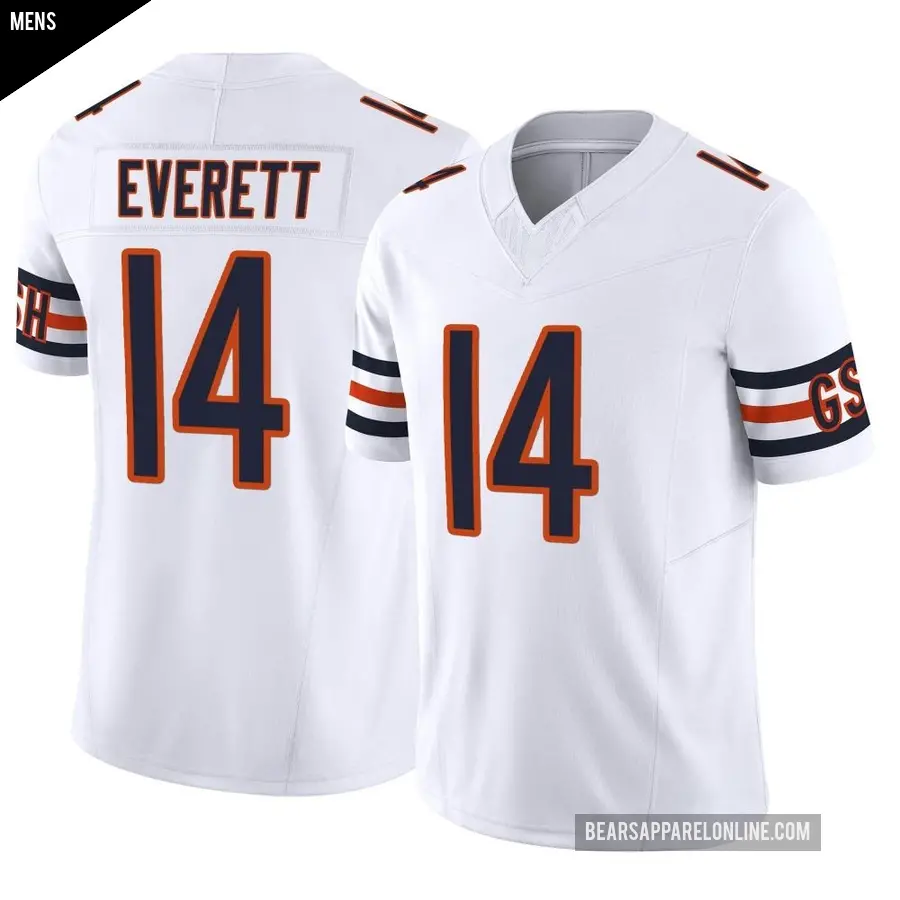 Men's Chicago Bears ＃14 Gerald Everett White Limited Vapor F.U.S.E. Jersey