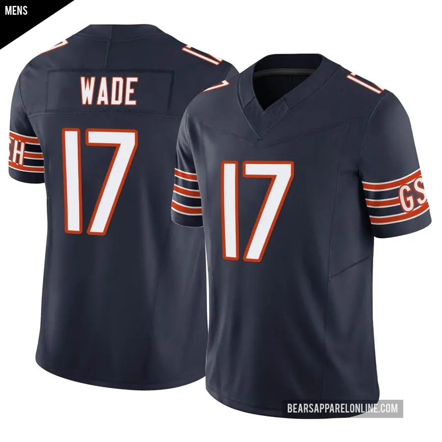Men's Chicago Bears ＃17 Barrington Wade Navy Limited Vapor F.U.S.E. Jersey