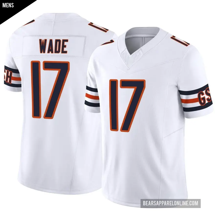 Men's Chicago Bears ＃17 Barrington Wade White Limited Vapor F.U.S.E. Jersey