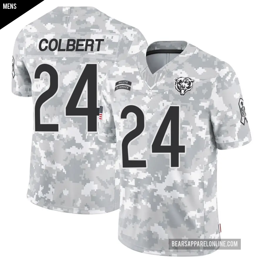 Men's Chicago Bears ＃24 Adrian Colbert Arctic Camo Limited 2024 Salute to Service Jersey