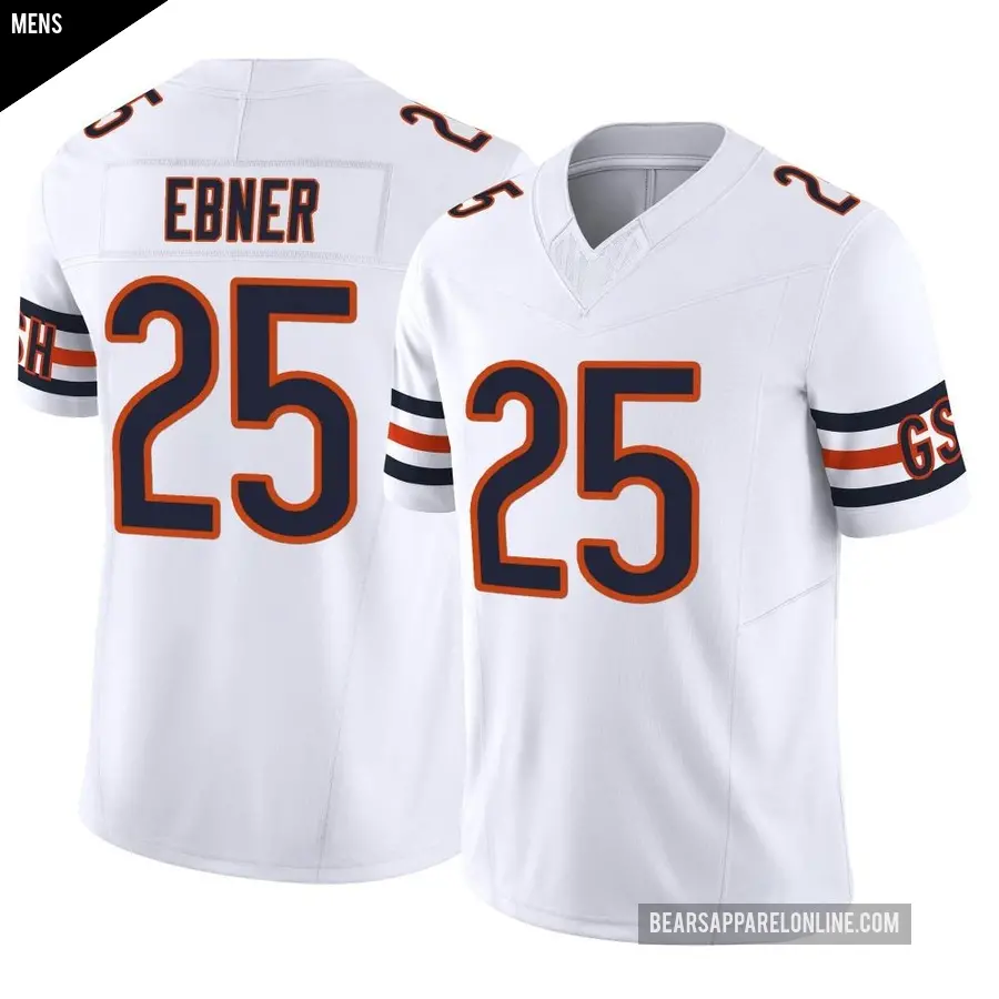 Men's Chicago Bears ＃25 Trestan Ebner White Limited Vapor F.U.S.E. Jersey