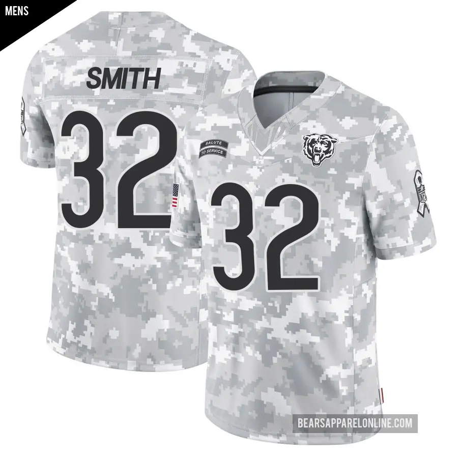 Men's Chicago Bears ＃32 Terell Smith Arctic Camo Limited 2024 Salute to Service Jersey