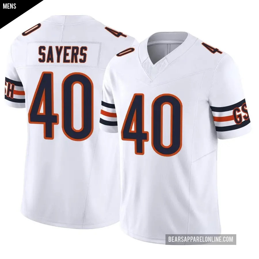 Men's Chicago Bears ＃40 Gale Sayers White Limited Vapor F.U.S.E. Jersey
