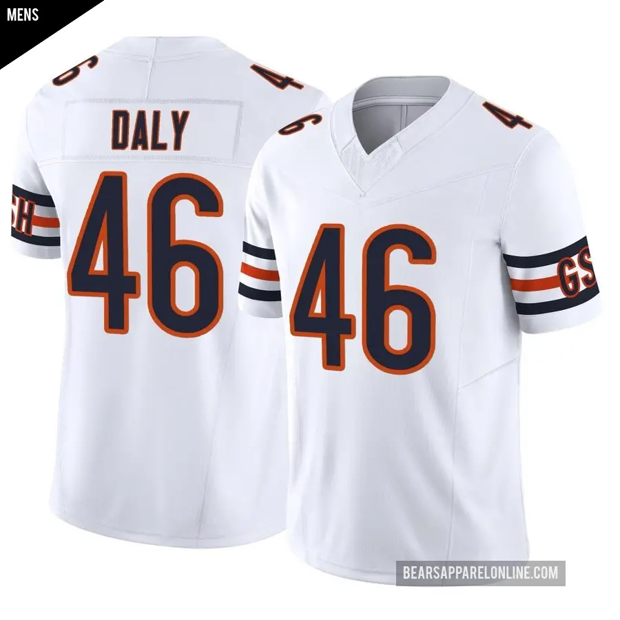 Men's Chicago Bears ＃46 Scott Daly White Limited Vapor F.U.S.E. Jersey