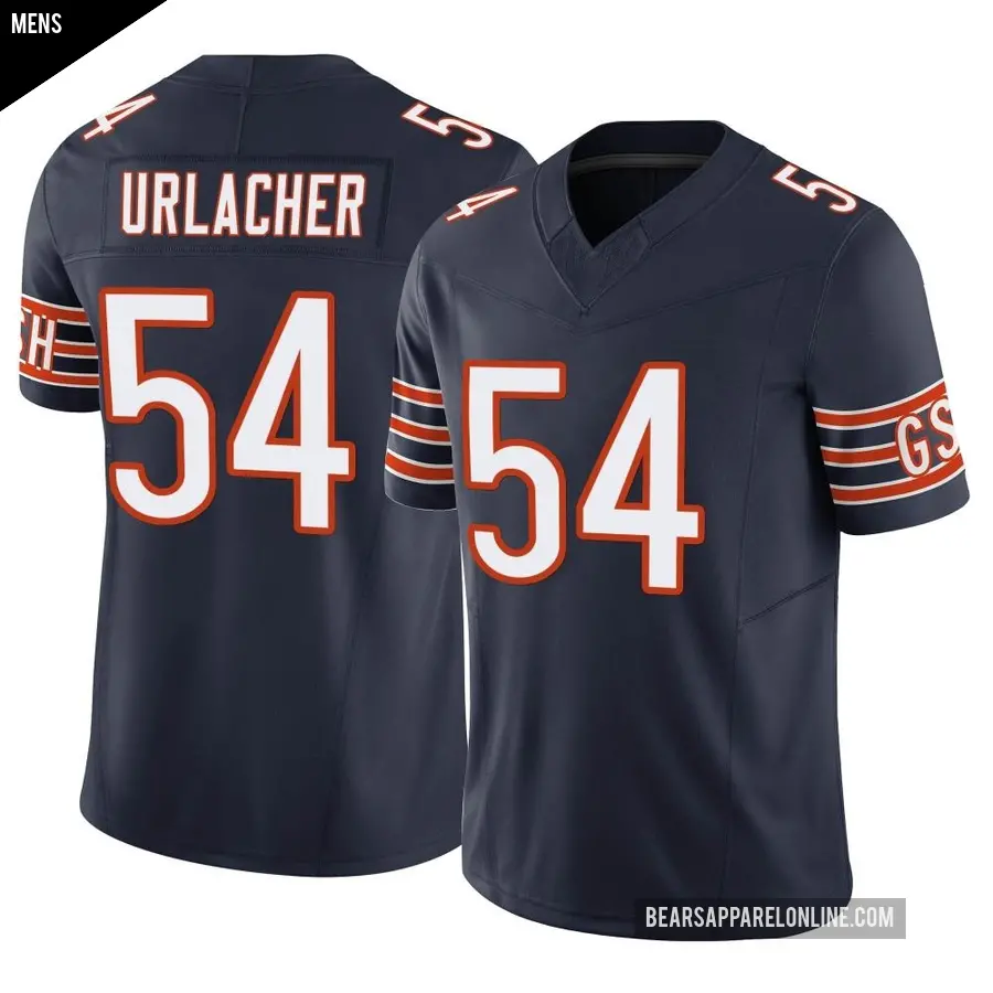 Men's Chicago Bears ＃54 Brian Urlacher Navy Limited Vapor F.U.S.E. Jersey