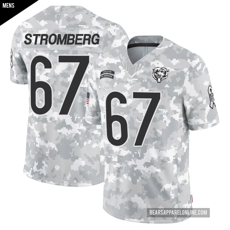Men's Chicago Bears ＃67 Ricky Stromberg Arctic Camo Limited 2024 Salute to Service Jersey