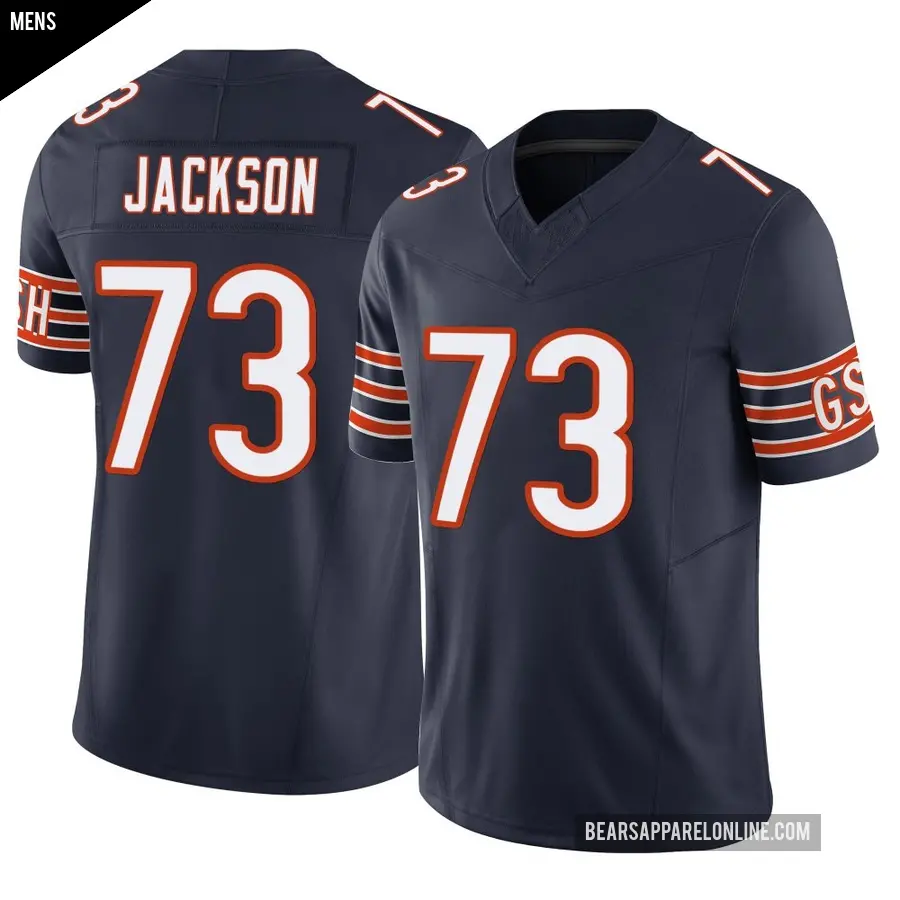 Men's Chicago Bears ＃73 Jonah Jackson Navy Limited Vapor F.U.S.E. Jersey