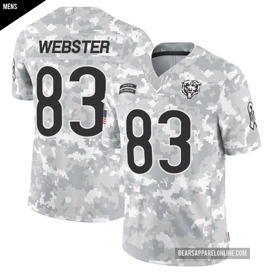 Men's Chicago Bears ＃83 Nsimba Webster Arctic Camo Limited 2024 Salute to Service Jersey