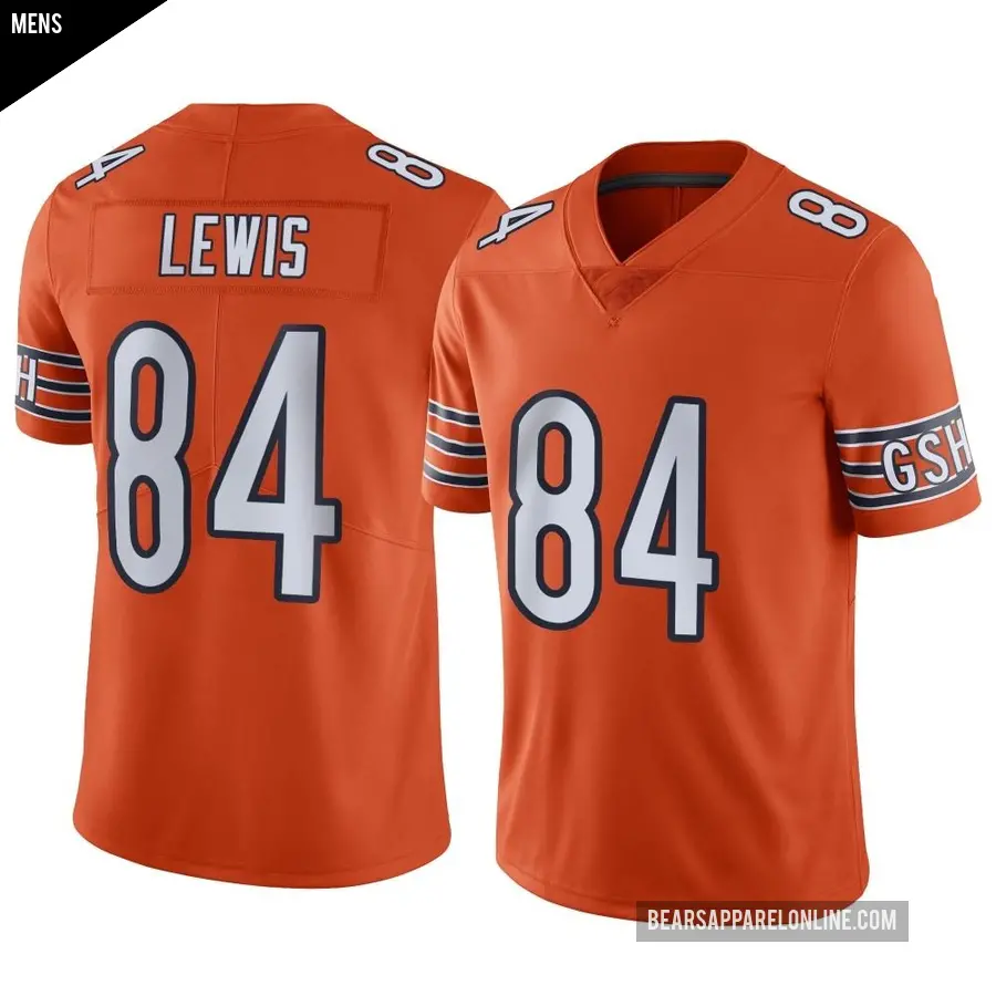Men's Chicago Bears ＃84 Marcedes Lewis Orange Limited Alternate Vapor Jersey