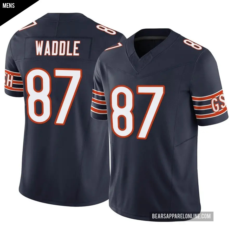 Men's Chicago Bears ＃87 Tom Waddle Navy Limited Vapor F.U.S.E. Jersey