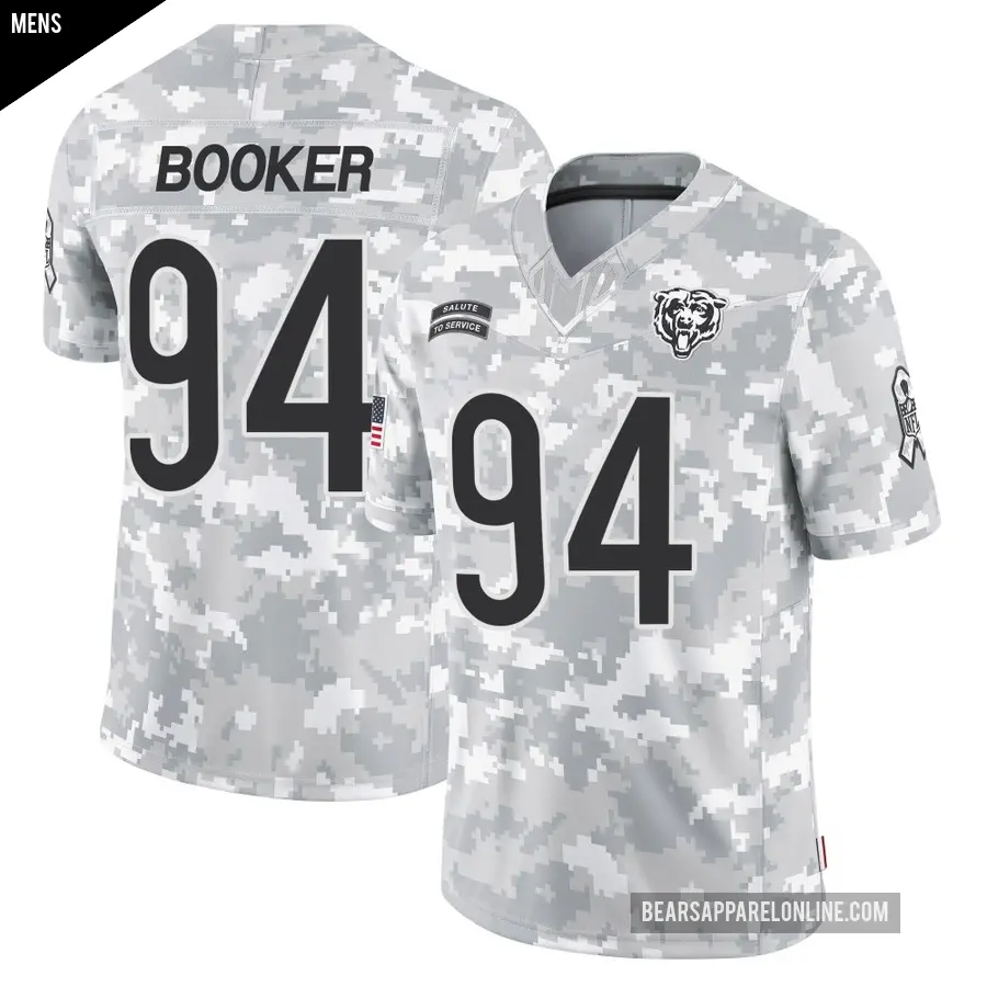 Men's Chicago Bears ＃94 Austin Booker Arctic Camo Limited 2024 Salute to Service Jersey