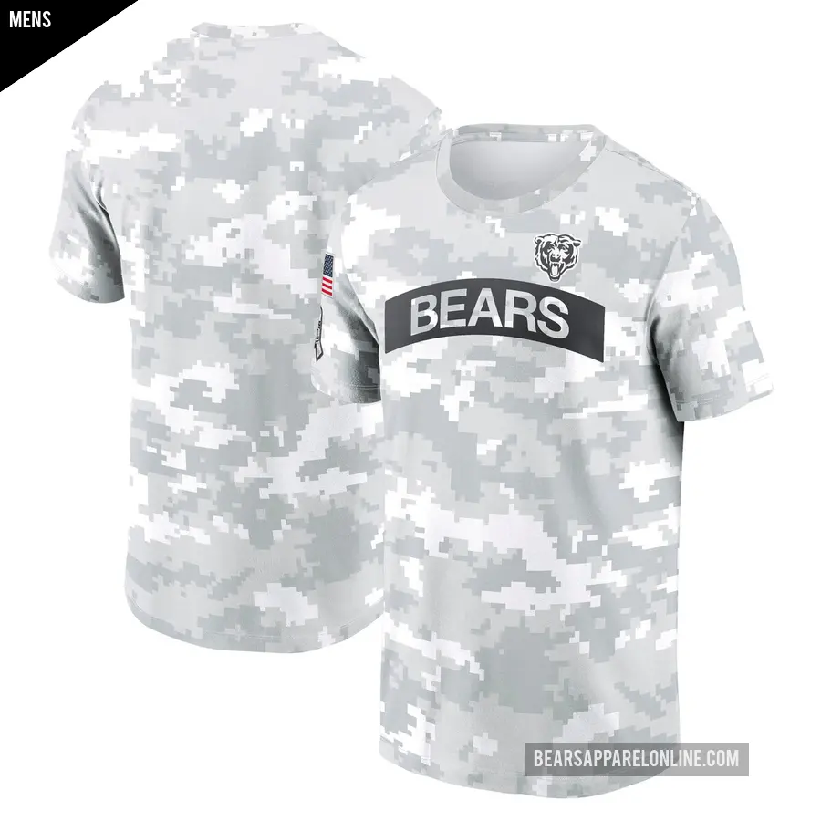 Men's Chicago Bears Arctic Camo 2024 Salute To Service Performance T-Shirt