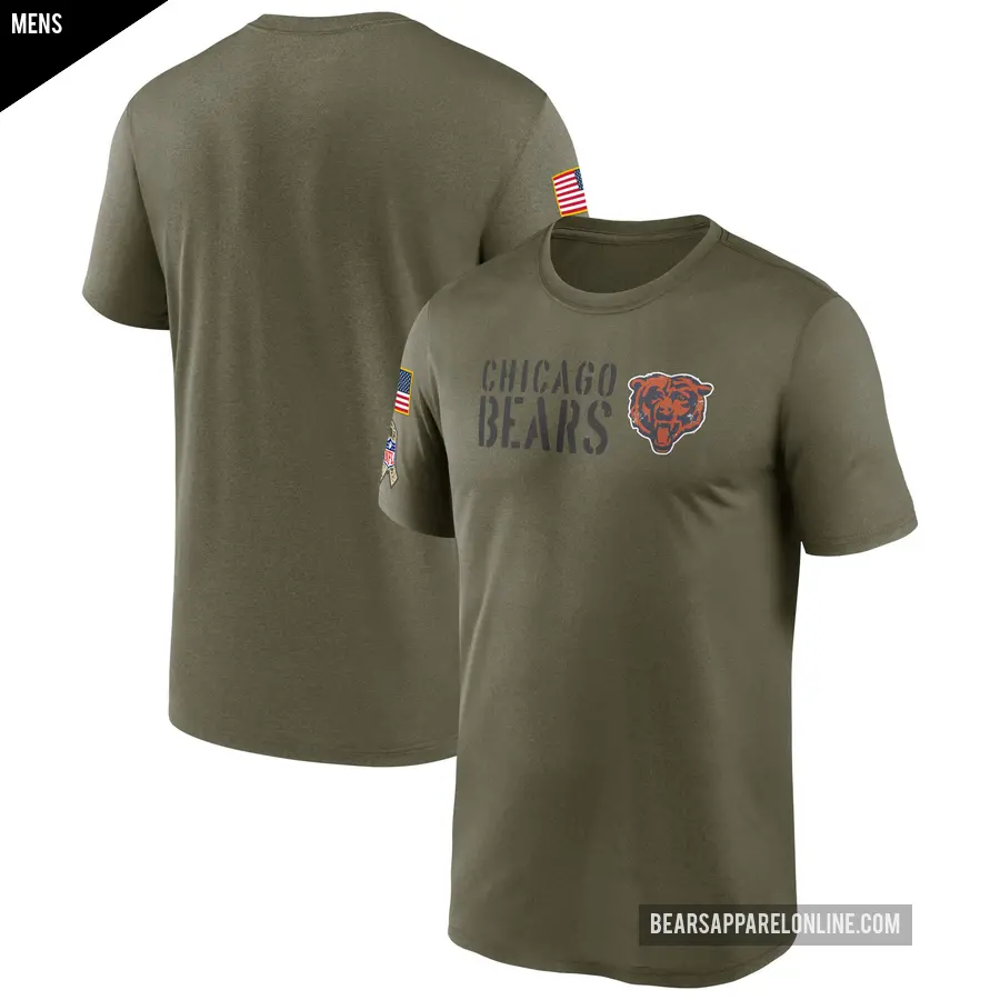 Men's Chicago Bears Olive Legend 2022 Salute to Service Team T-Shirt