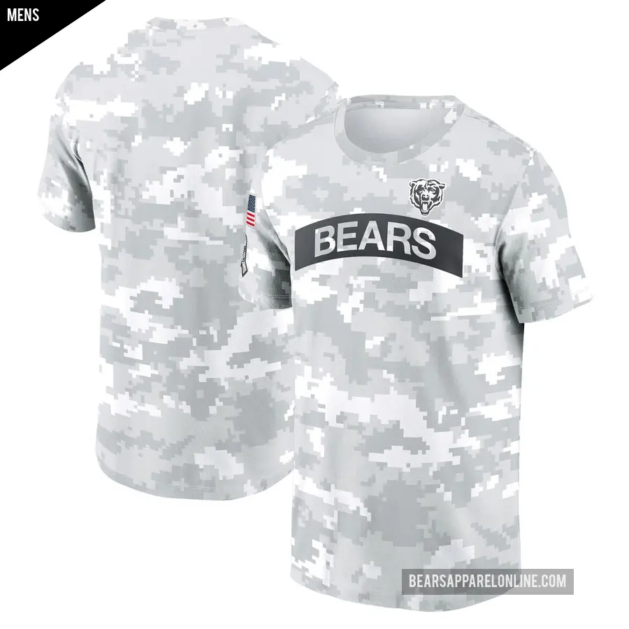 Men's Chicago Bears White 2024 Salute To Service Big & Tall Performance T-Shirt