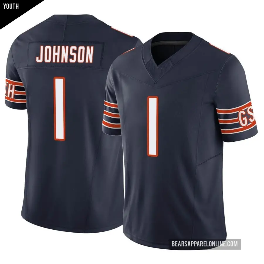 Youth Chicago Bears ＃1 Jaylon Johnson Navy Limited Vapor F.U.S.E. Jersey