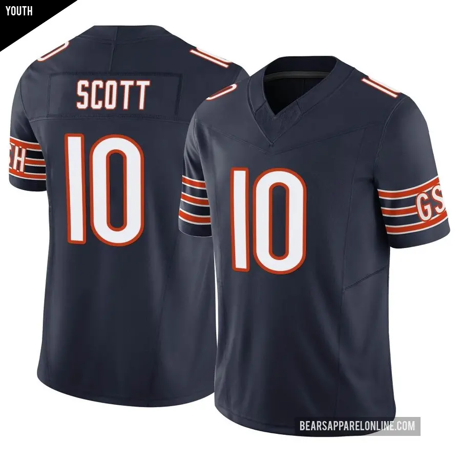 Youth Chicago Bears ＃10 Tyler Scott Navy Limited Vapor F.U.S.E. Jersey