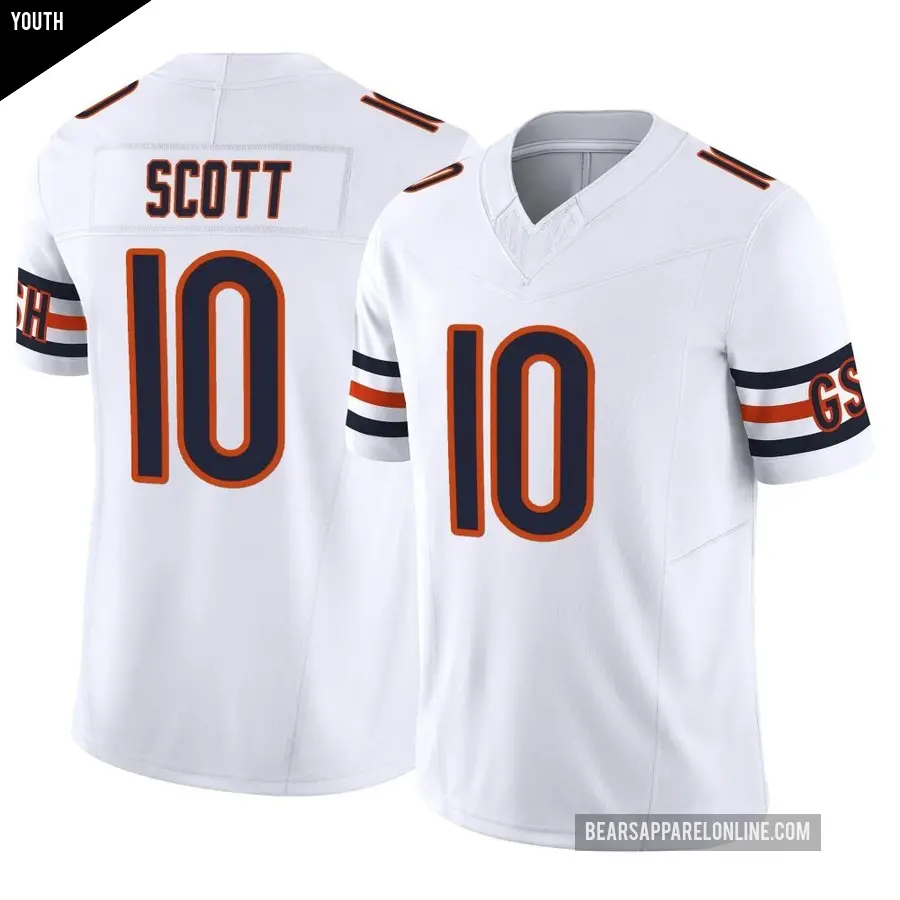 Youth Chicago Bears ＃10 Tyler Scott White Limited Vapor F.U.S.E. Jersey