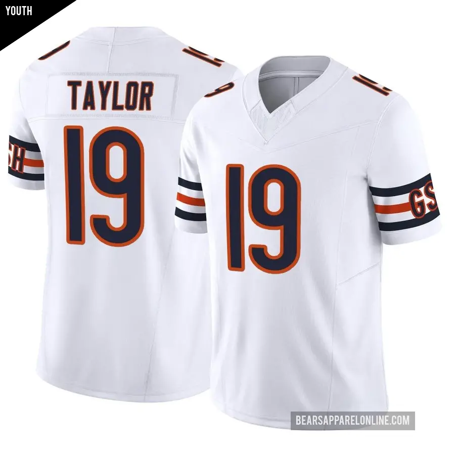 Youth Chicago Bears ＃19 Tory Taylor White Limited Vapor F.U.S.E. Jersey