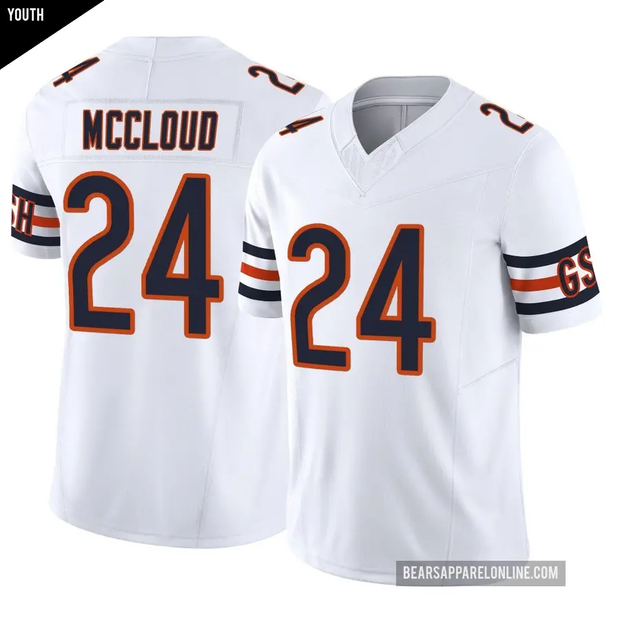 Youth Chicago Bears ＃24 Nick McCloud White Limited Vapor F.U.S.E. Jersey