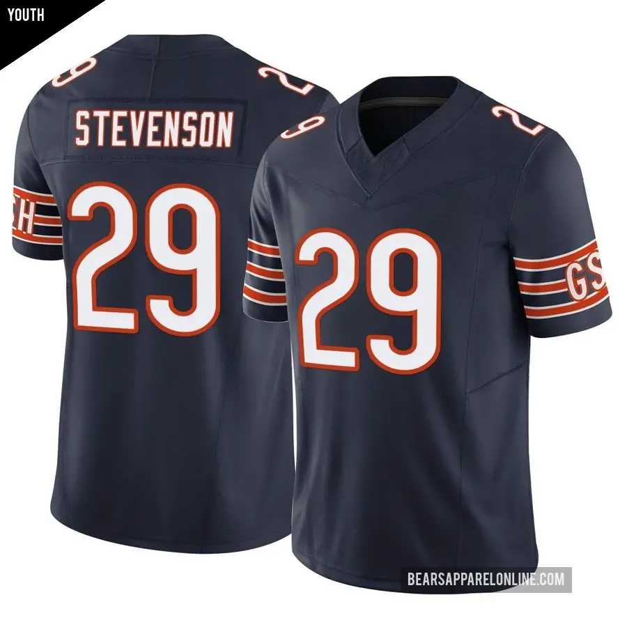 Youth Chicago Bears ＃29 Tyrique Stevenson Navy Limited Vapor F.U.S.E. Jersey