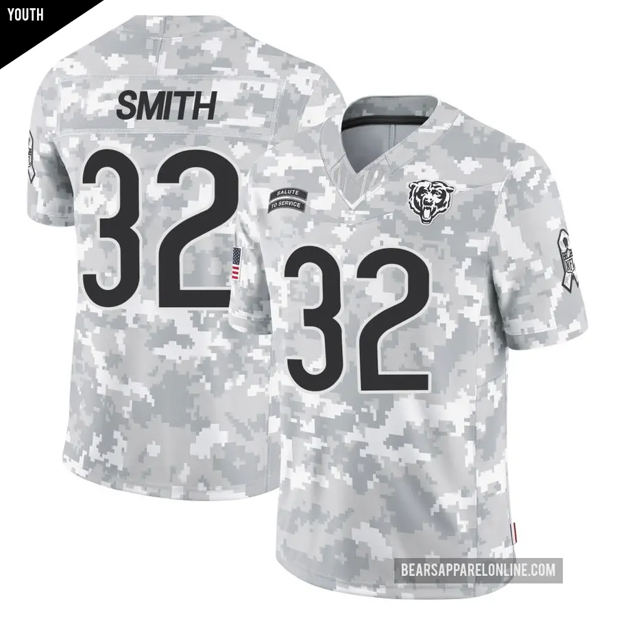 Youth Chicago Bears ＃32 Terell Smith Arctic Camo Limited 2024 Salute to Service Jersey