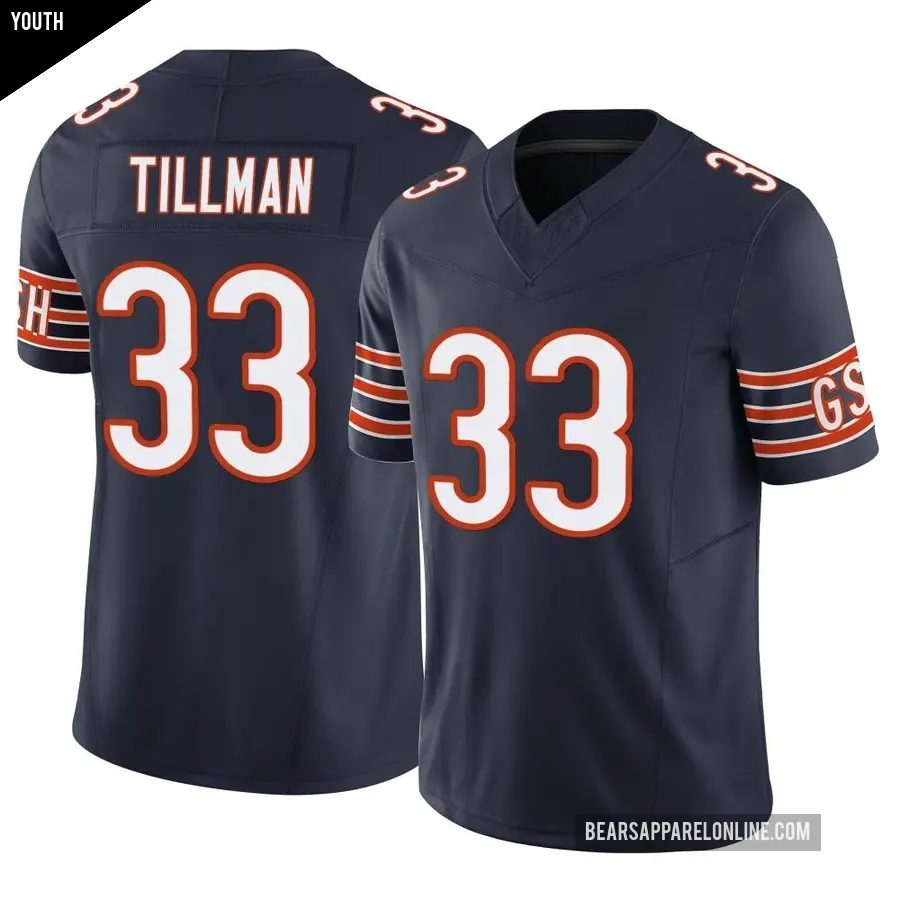 Youth Chicago Bears ＃33 Charles Tillman Navy Limited Vapor F.U.S.E. Jersey