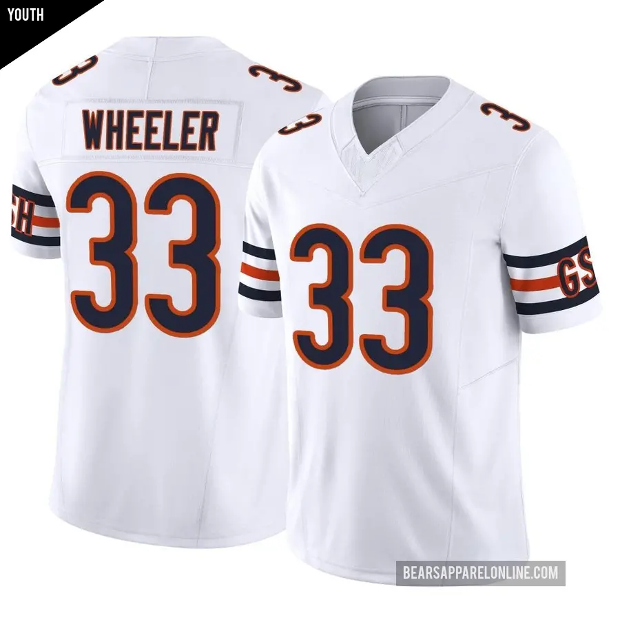 Youth Chicago Bears ＃33 Ian Wheeler White Limited Vapor F.U.S.E. Jersey
