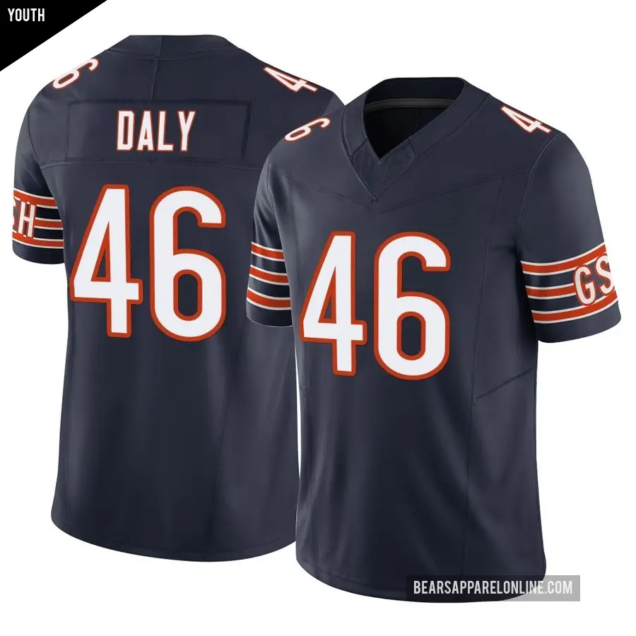 Youth Chicago Bears ＃46 Scott Daly Navy Limited Vapor F.U.S.E. Jersey