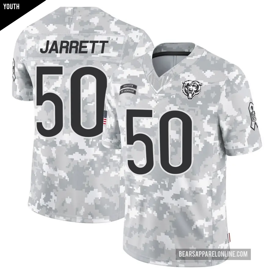 Youth Chicago Bears ＃50 Grady Jarrett Arctic Camo Limited 2024 Salute to Service Jersey