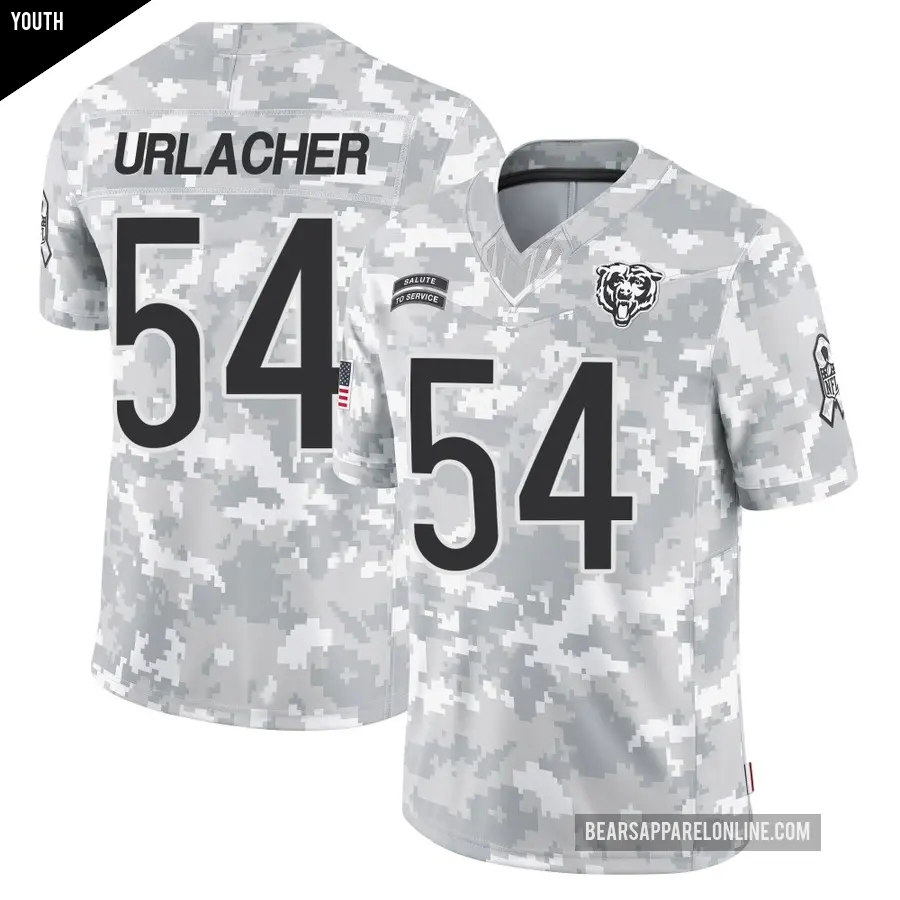 Youth Chicago Bears ＃54 Brian Urlacher Arctic Camo Limited 2024 Salute to Service Jersey