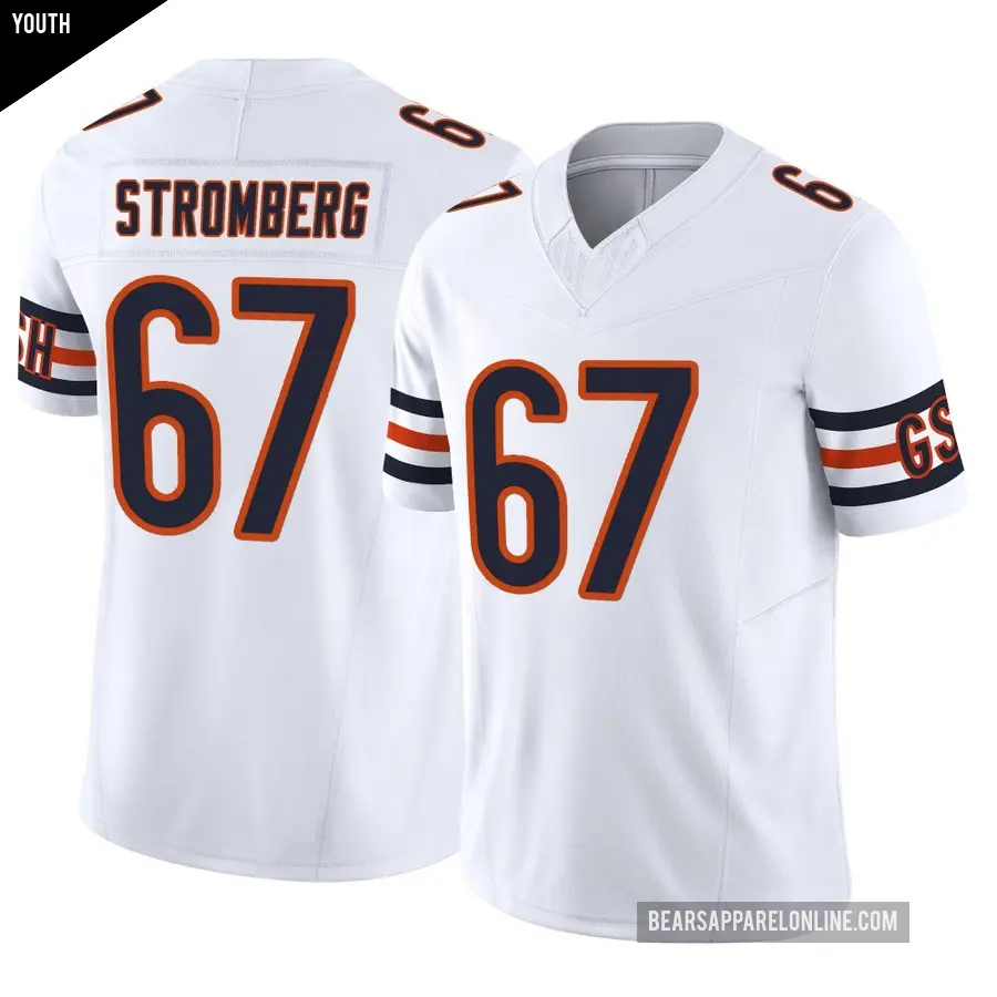 Youth Chicago Bears ＃67 Ricky Stromberg White Limited Vapor F.U.S.E. Jersey