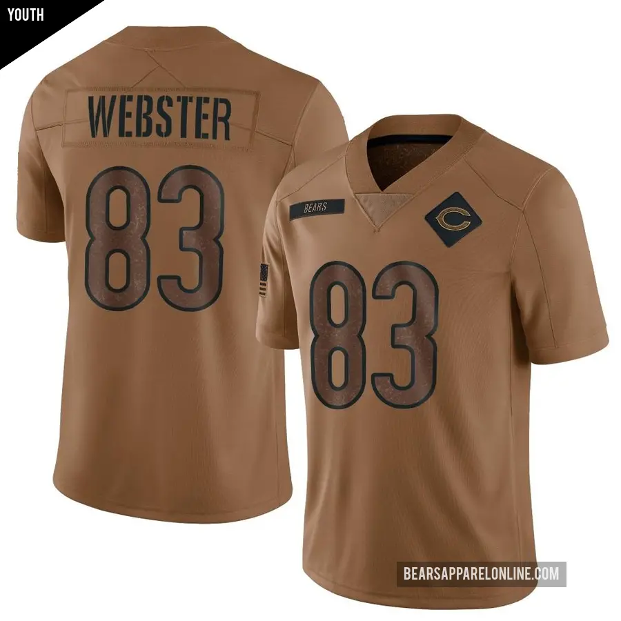 Youth Chicago Bears ＃83 Nsimba Webster Brown Limited 2023 Salute To Service Jersey
