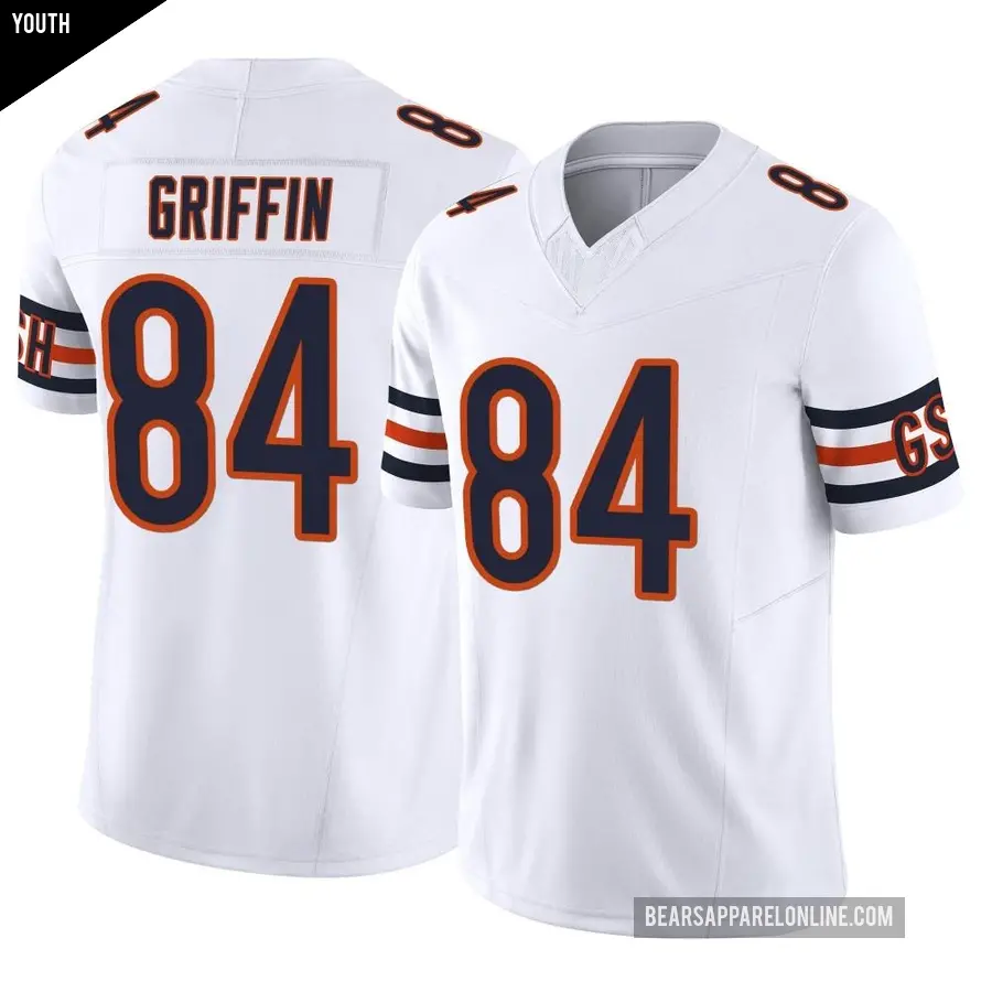Youth Chicago Bears ＃84 Ryan Griffin White Limited Vapor F.U.S.E. Jersey