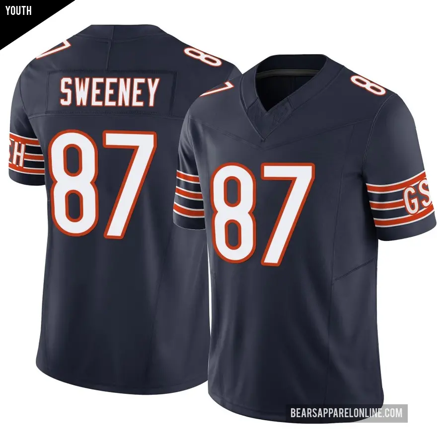 Youth Chicago Bears ＃87 Tommy Sweeney Navy Limited Vapor F.U.S.E. Jersey