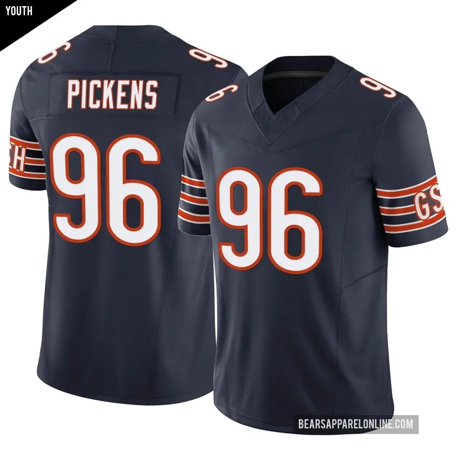 Youth Chicago Bears ＃96 Zacch Pickens Navy Limited Vapor F.U.S.E. Jersey